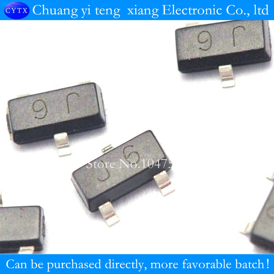 

SMD triode S9014 J6 45V0.1 A/NPN SOT23 transistor (100PCS/lot)
