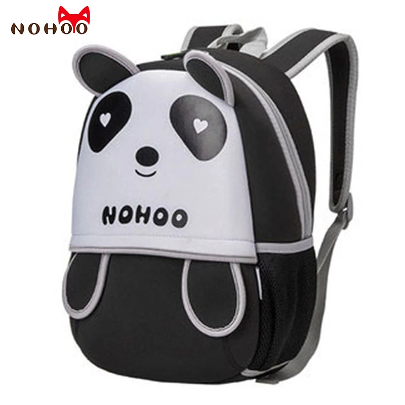 NOHOO Waterproo3D Animals Children Backpacks Kids Neoprene School Bags for Teenagers Child Cartoon Panda Pattern Schoolbag fnaf cute maine coon cat printing backpacks for kids cartoon school bags children teenagers boys girls schoolbag child book bag