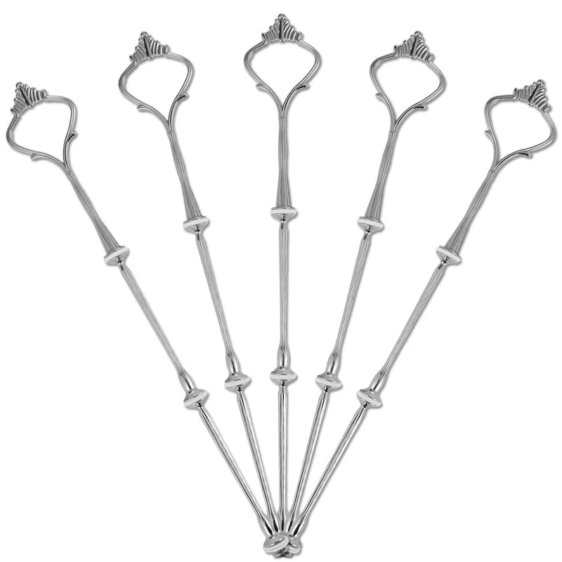 Cake Decorating Tools Cake Stand 10 Set of 3 Tier Three Layers Cake Plate Stand Holder Crown Metal Rod Fitting Hardware Rod Plate Holder Silver-20