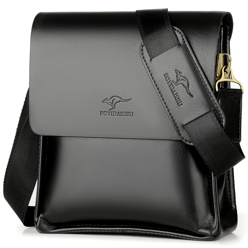  Luxury Kangaroo Brand Leather Messenger Bag Man Handbag Chest Crossbody Bag For Men Business Small  - 32998964001