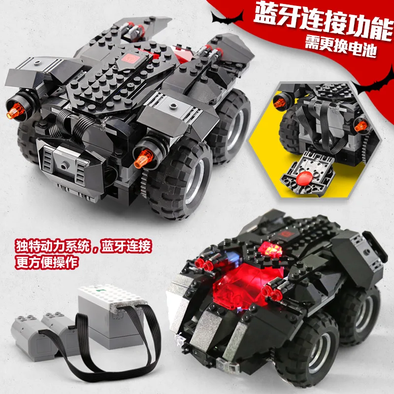 07111 игрушки с супергероями 76112 управляемый приложением Batmobile набор строительных