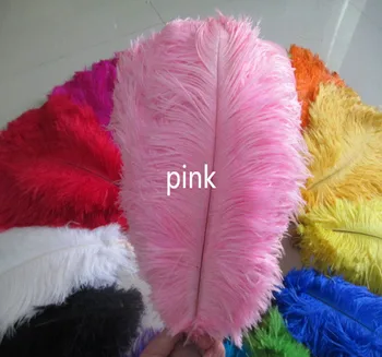 

100 pcs 10-12 inches (25-30cm) beautiful high quality pink ostrich feathers wedding decoration