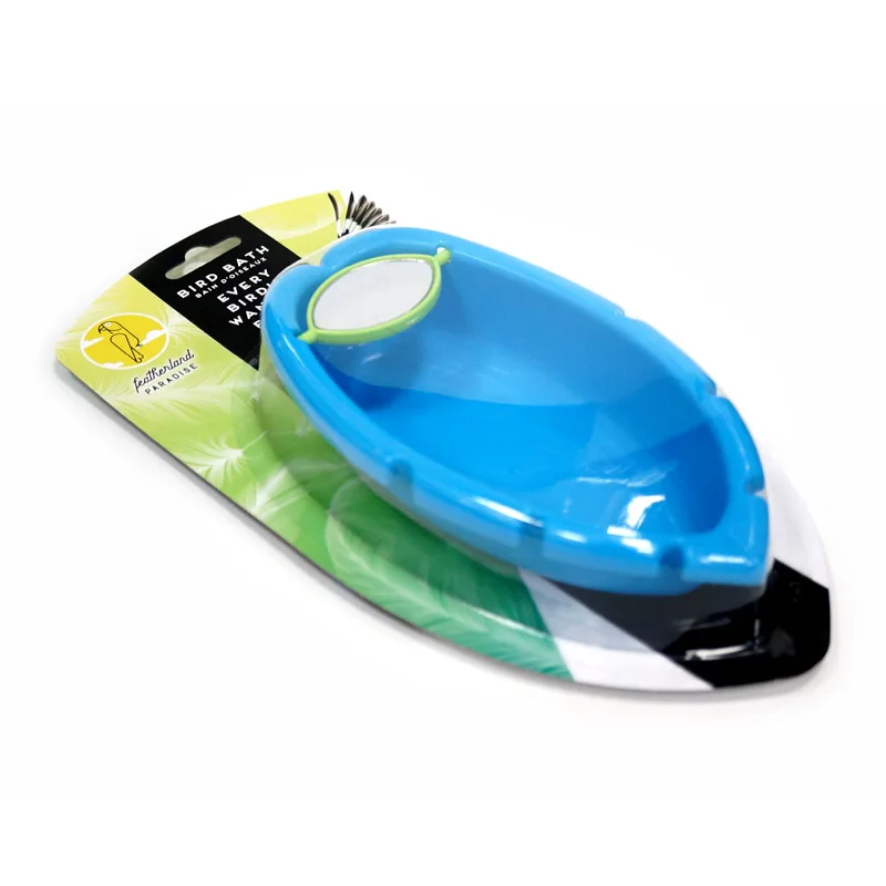 CAITEC Bird Toys Parrot Bathtub with Mirror Best for Small Bird and Small Parrot Bath Cleaning Supplies photo