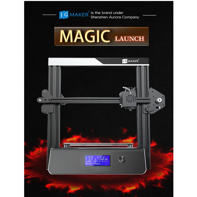 

JGAURORA Magic Updated 3D Printer LCD Screen Dispaly with Large Printing Area Printing Machine ABS PLA Support SD Card
