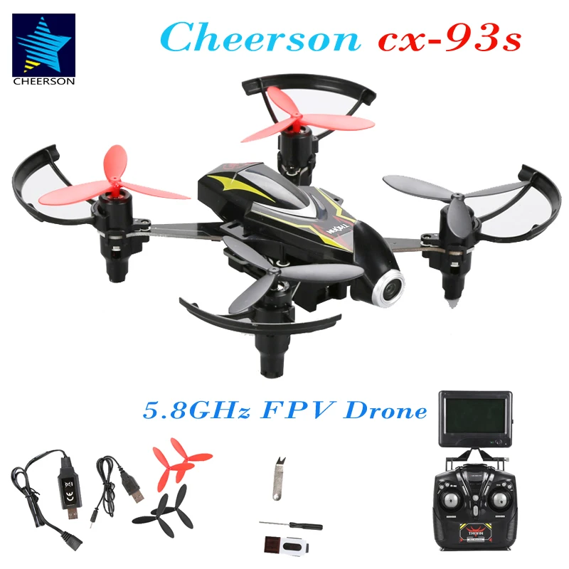 Buy Cheap Original Cheerson CX-93S 5.8GHz FPV Drone With Camera 720P HD 2.4G 4CH 6Axis RC Helicopter Real-time Transmit Quadcopter RTF Toy