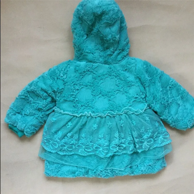 Модная верхняя одежда для детей Детское пальто с искусственным мехом девочек