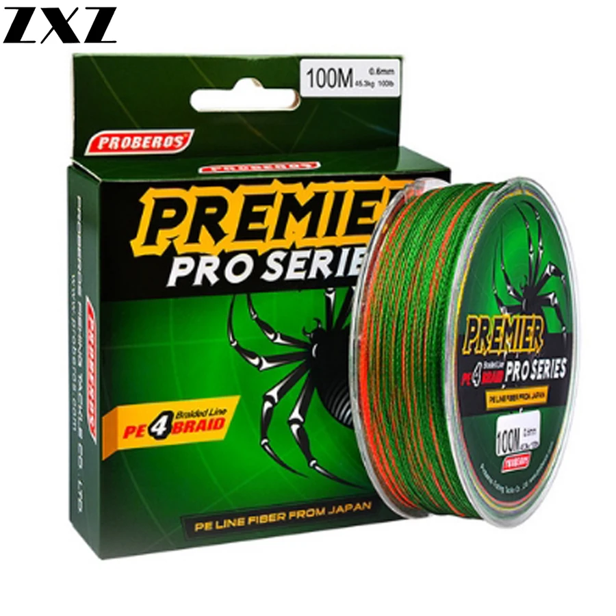 

PE Fishing Line 4 Strands Weaves 6LB-100LB Japan Craft Super Strong Multifilament Braided Smooth Braids Wire Fishing Rope Tackle