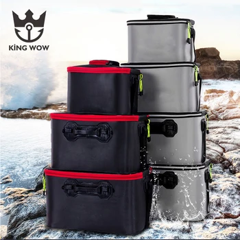 

30/35/40/45cm Outdoor EVA Fishing Bag Bucket Folding Box Portable Camping Hiking Bucket Plastic Handle Fishing Bags Boxes