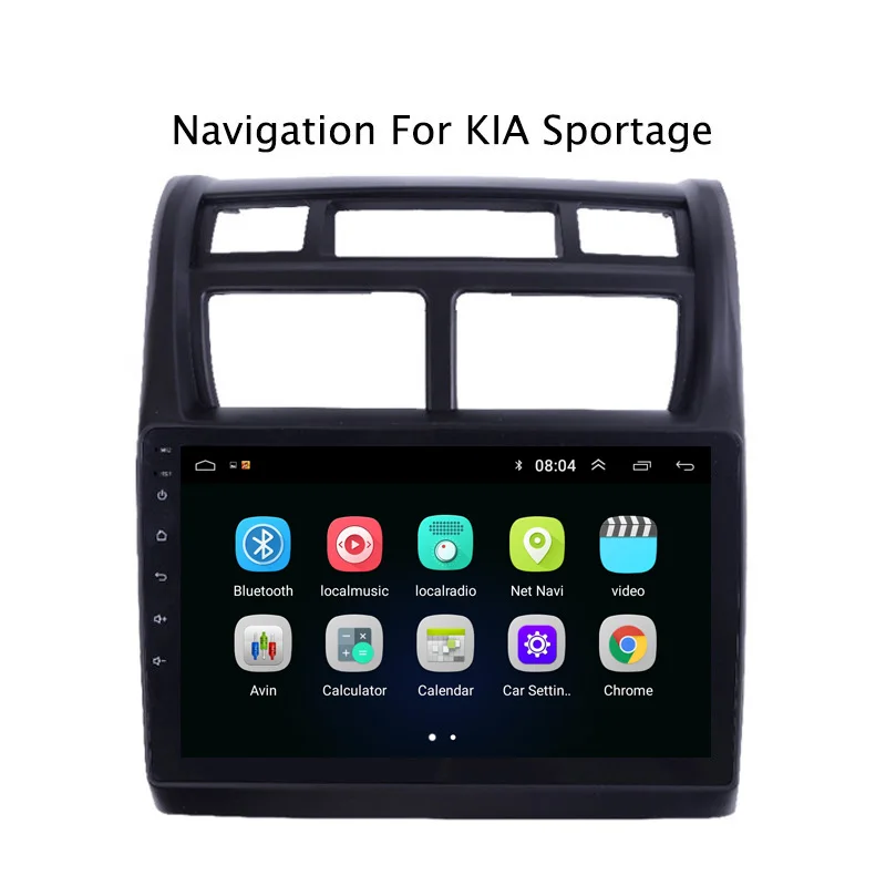 Discount 9" 2.5D Android 8.1 Car DVD GPS For Kia Sportage 2007 2008 2009 2010 2011-2013 Car Radio Stereo Head Unit with Navigation 0