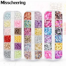 1 Набор красочных ультратонких блесток Аврора Русалка ногтей блестки хлопья голографическая круглая блестка 3d сверкающие ногти художественные украшения