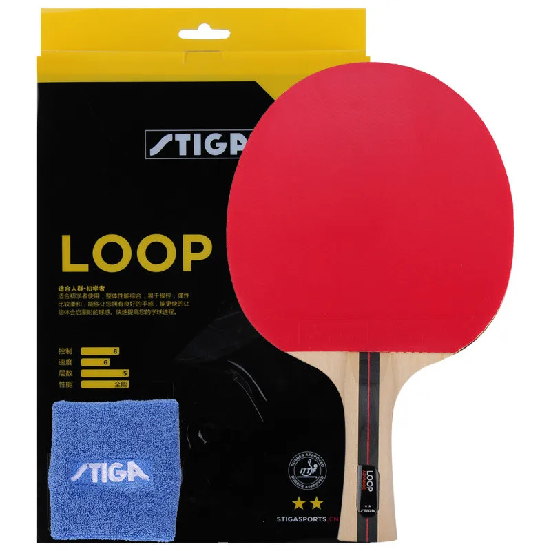 Подлинная Stiga петля 2 звезды настольный теннис ракетка для пинг-понга Raquete для обидных готовых ракетки ракетка спортивные ракетки