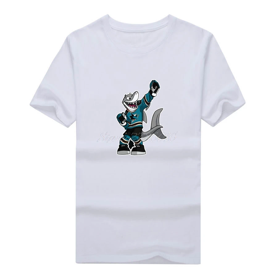 San josemen акул s.j. Sharkie Футболка короткий рукав Мужская Мода W0225010|t shirt men|short sleeve t