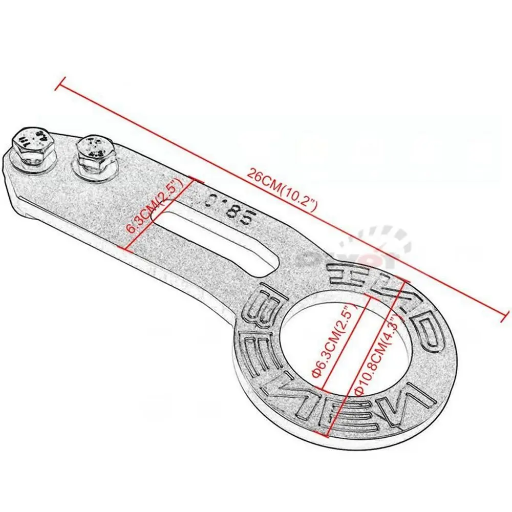 Anodowany uniwersalny tylny hak holowniczy Billet aluminium zestaw holowniczy do jdm Racing TK-TH0185R Anodowany uniwersalny tylny hak holowniczy Billet aluminium zestaw holowniczy do jdm Racing TK-TH0185R