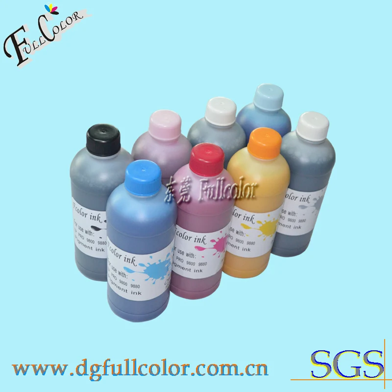Жара 8 цветов! 500 мл бутылка, высококачественные пигментные чернила для EPSON 9880 для принтера для широкоформатной печати чернила
