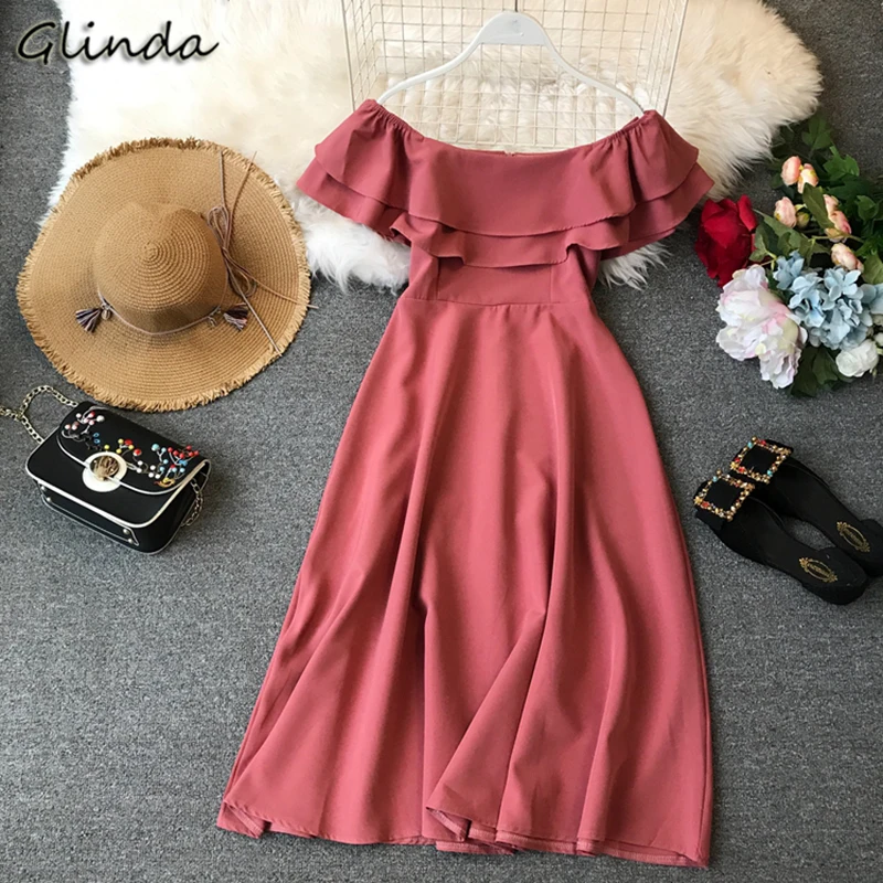 

Summer Slash Neck Backless Ruffle Robe Longue Beah Dress Women Elegant Sexy Club Party Night Long Dresses Female festival Beach