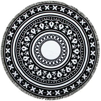 

Free Shipping 1pcs Round beach towel yoga mat 150cm printed bath towel for Adults Seaside holiday sunscreen shawl SUSE006