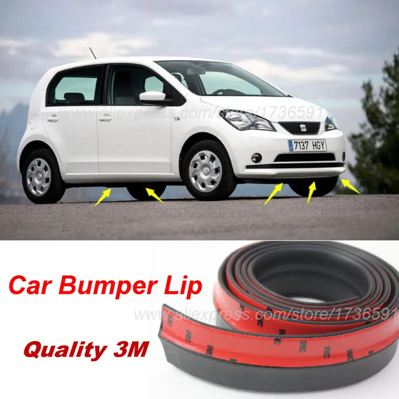 Car Bumper Lip For SEAT Arosa Mii Up Citigo Make car lower Body Kit / Front Rear Skirt Spoiler Deflector Rubber Strip | Автомобили и