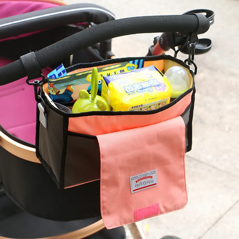 

Large Capacity Baby Stroller Hanging Bag Multi-function Diaper Nappy Milk Bottle Storage Bag Trolley Mummy Accessory Bags
