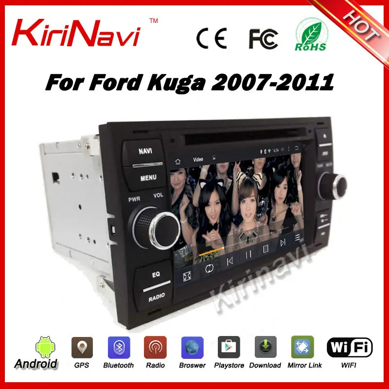 Perfect KiriNavi Android 7.1 car stereo dvd player for ford kuga car radio 2008 2009 2010 2011 navigation multimedia WIFI 3G Playstore 1