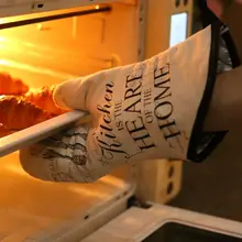 Перчатки для микроволновой печи, прихватки для выпечки, термостойкие рукавицы, хлопковые прихватки, Нескользящие Утепленные перчатки для барбекю или кухни