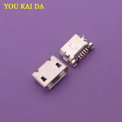 50 шт./лот зарядка USB разъем питания 5pin jack смартфон мобильный мини Micro USB разъем 5 контактов