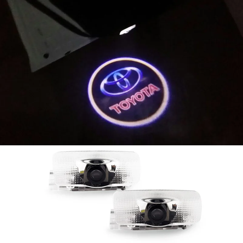 2 x Car Door Courtesy Projector LED Logo Ghost Shadow Light For Toyota