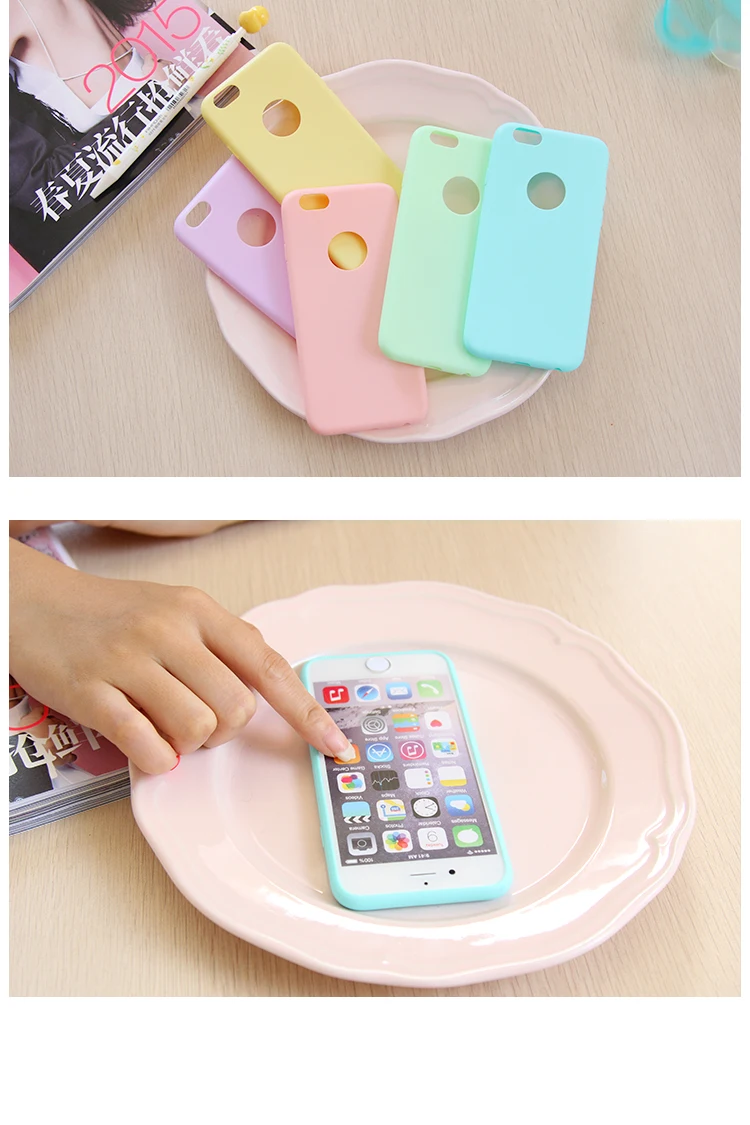 Lovely Girl Matte Candy Full Cover TPU Case for iPhone 7 6S plus 6 5 5S SE Soft TPU Silicone for iPhone 7 Case phone Coque Capa iphone se phone case