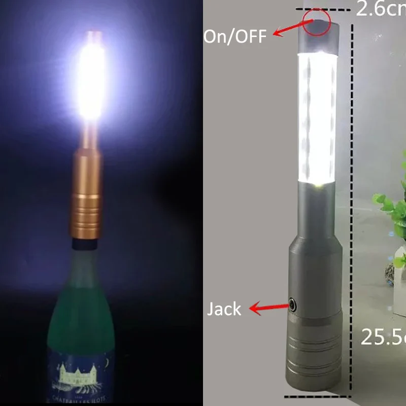 Светодиодная светящаяся корончатая крышка бутылки палка мигающая алюминиевая легированная красная винная крышка палочки для кофейного бара музыкальные вечерние 20 шт./партия - Испускаемый цвет: Stick2