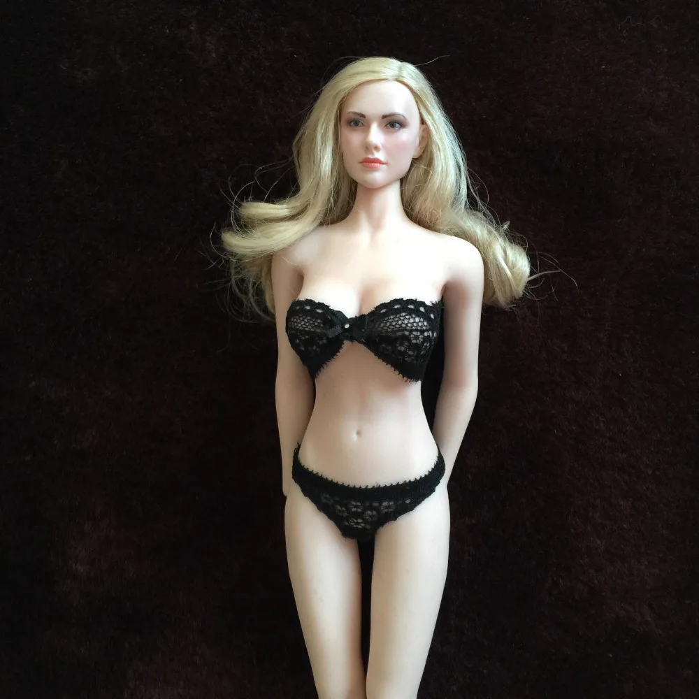 1//6 Female Black Underwear with Stocking for 12’’ Female Action Figures
