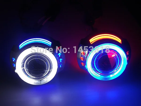 

JGAUT 3.0HQI 3'' inch Xenon Projector Lens Light Double CCFL HID Double Angel Eyes Headlight High Low Beam H1 H4 H7 H11 9005