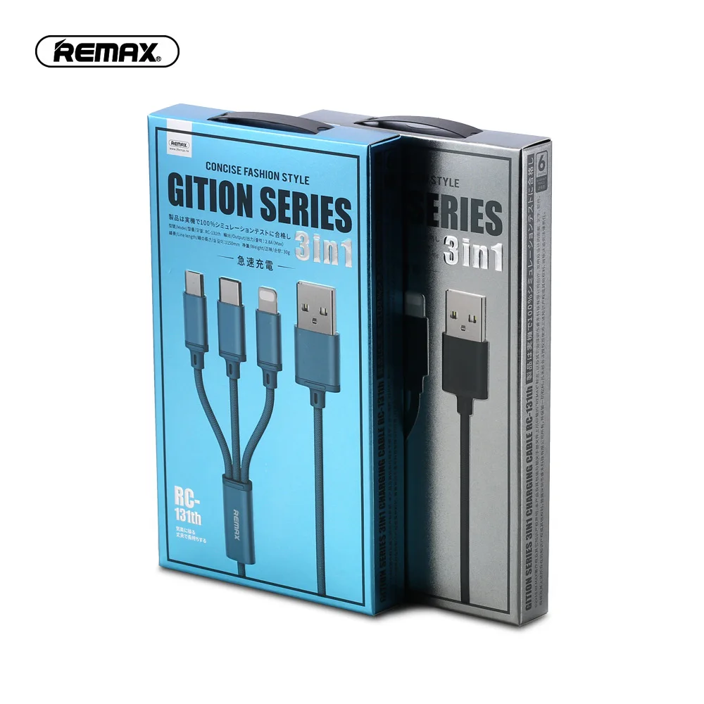 

Remax 3 in 1 data Cable 2.4A Fast Charging Cable for iPhone 5 5S SE Samsung S10 Note 7 xiaomi mini 8 Huawei p20 P30 Pro Sony