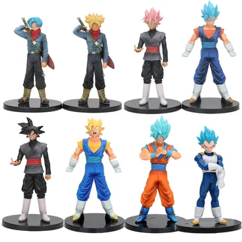 

8pcs/lot Dragon Ball Super DXF The Super Warriors Super Saiyan God Son Goku Vegetto Trunks Goku Black Action Figure Toy
