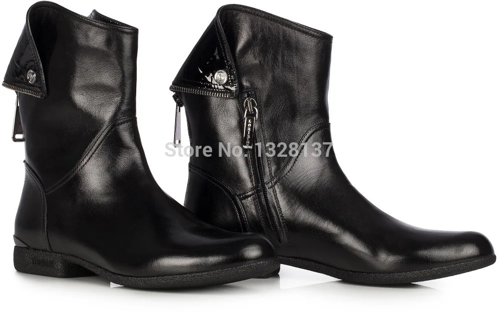 

Fashion Womens Autumn Boots Leather Ankle Shoes Woman Leather  Sexy Ankle Boots Bottines Femme Black Boots Ankle Boots For Women