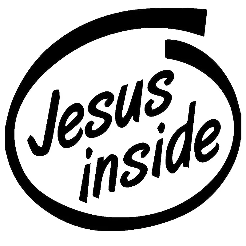 15.5X14.6CM JESUS INSIDE Vinyl Decal Loving Black/Silver Car Sticker Car-styling S8-0694 | Автомобили и мотоциклы