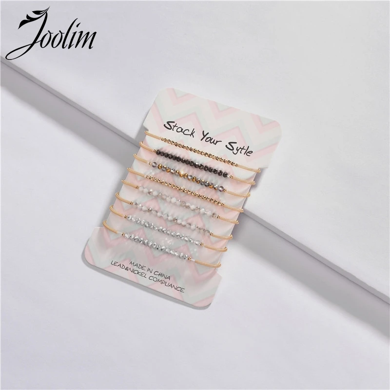 

Joolim Jewelry Wholesale 8Pcs/Set Sead Bead Stretchy Dainty Bracelet For Women