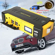Портативный Многофункциональный 16000 мАч 12 В автомобиль скачок стартер 4USB Мощность банк 600A автомобиля Батарея Зарядное устройство Дизель Бензин пусковое устройство LED