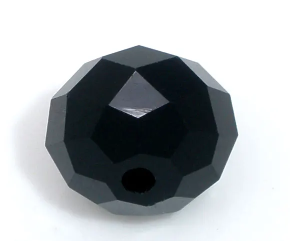 

DoreenBeads Glass Loose Beads Flat Round Black Faceted About 10mm(3/8")Dia,Hole:Approx 1.4mm,10 PCs