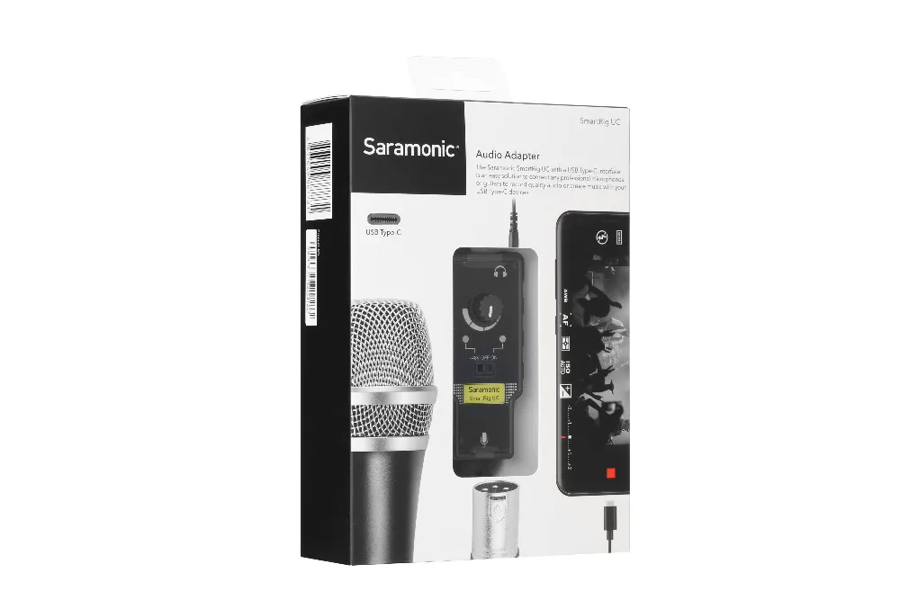 Saramonic SmartRig UC XLR/тип-c микрофон аудио Миксер с Phantom power Preamp и гитарный интерфейс для устройств type-C