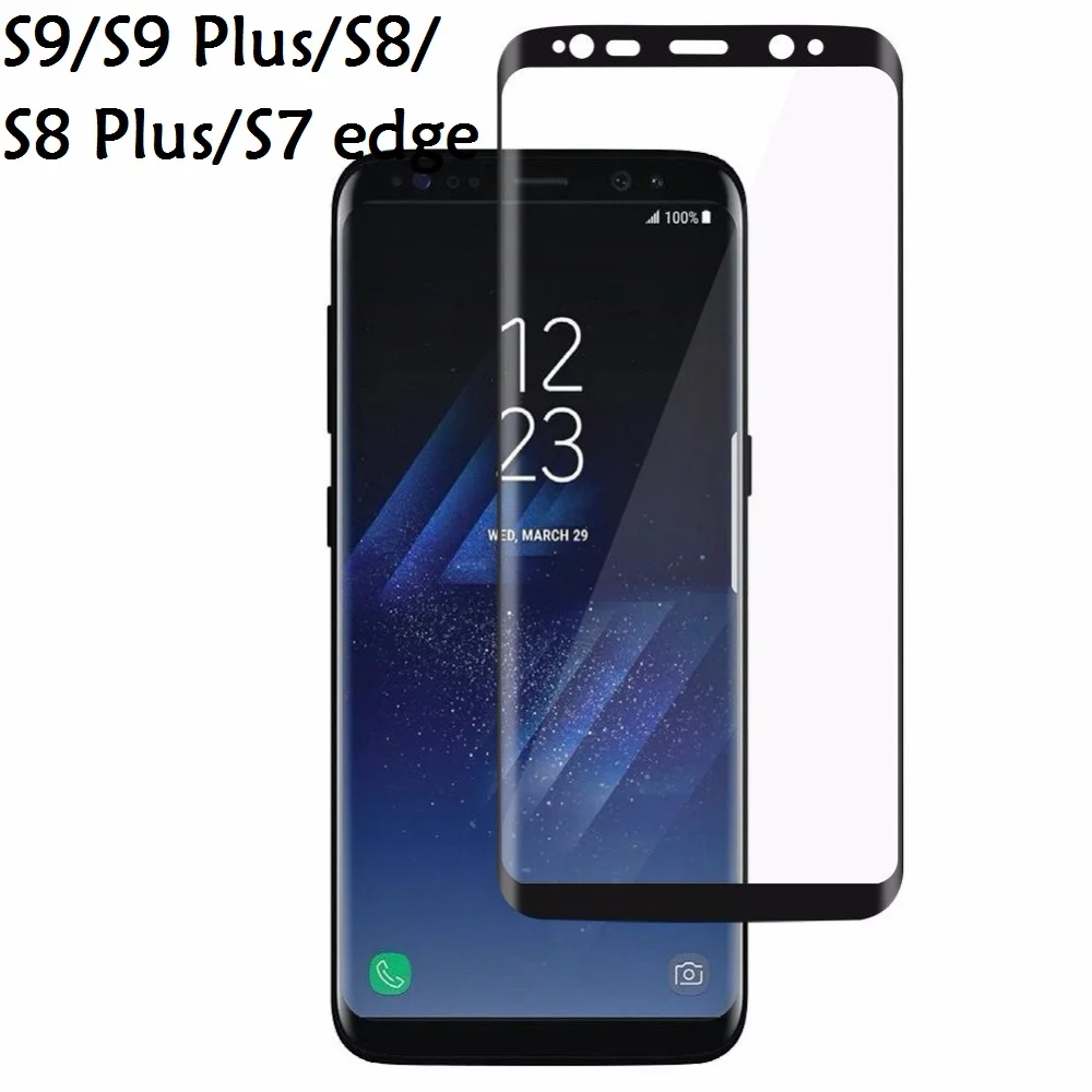 100 шт. для Samsung Galaxy Note 8 S8 S9 Plus S7 Edge 3D изогнутая полноэкранная пленка из закаленного