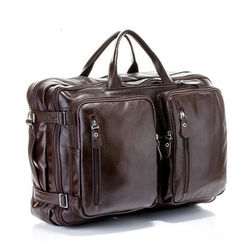 Высококачественная многофункциональная деловая сумка для ноутбука из воловьей кожи, мужская сумка-мессенджер с двойным плечом для путешествий, вместительная сумка для ноутбука