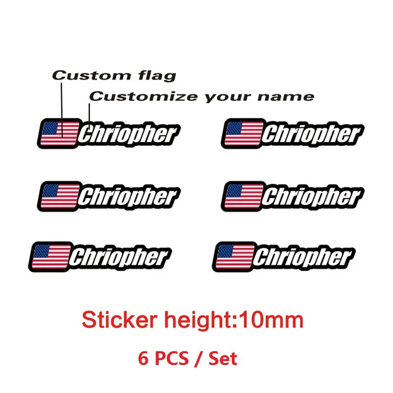 

Helmet frame custom name flag decals Custom unique name national flag Vinyl Sticker for race cycling