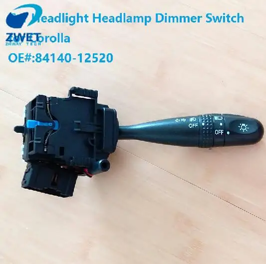 Zwet Car Headlight Headlamp Dimmer Switch For Corolla Oe8414012520