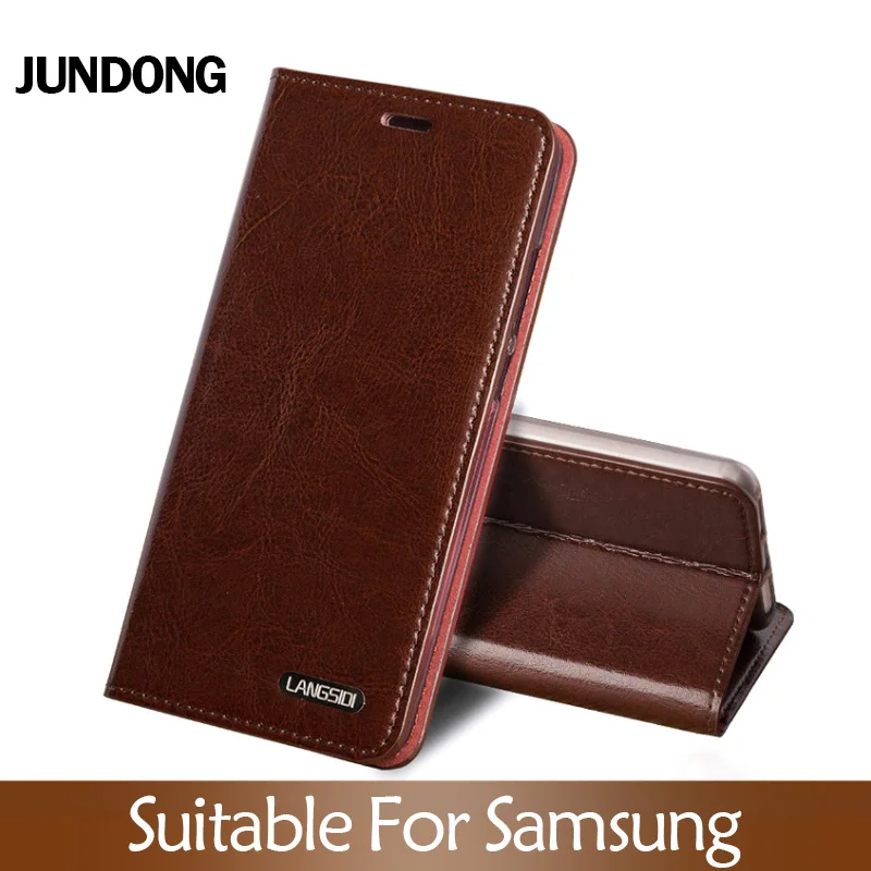 

Flip Case For Samsung S6 S7 edge S8 S9 S10 Plus A20 A30 A50 A70 Oil wax Skin Cover For Note 8 9 10 A5 A7 A8 2018 J5 J7 2017 case