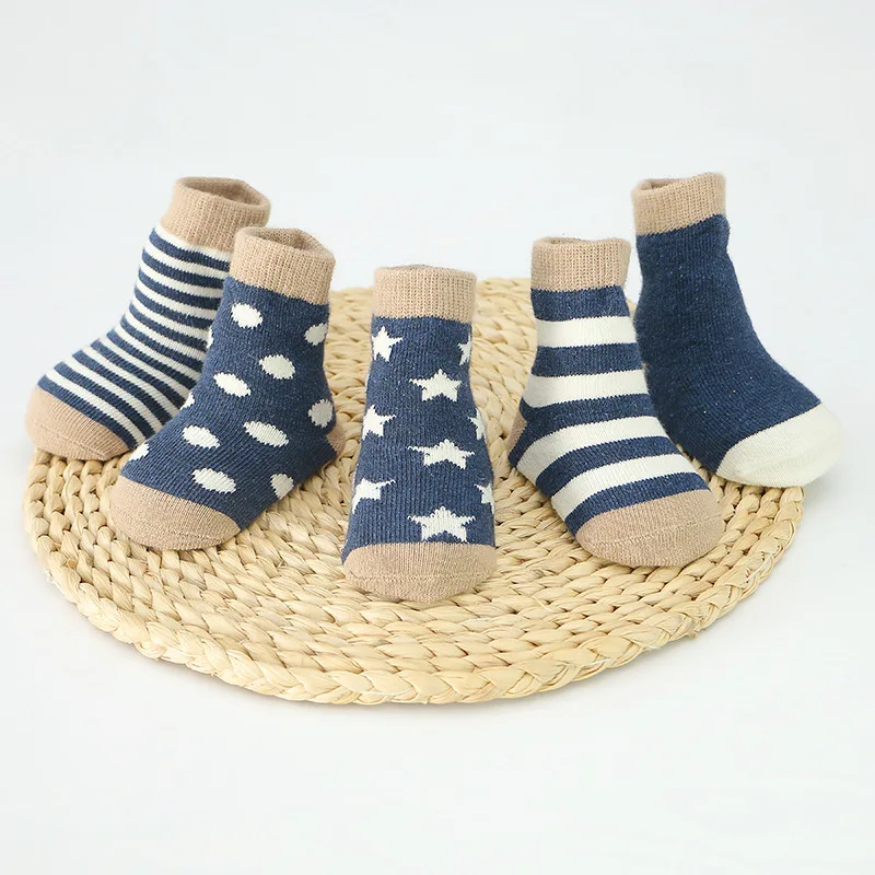 

5 pairs/lot New Lovely Stars Dot Bao Baowa Wear cotton stripe soft Ventilation Sports socks fTWS0239