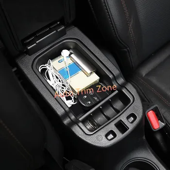 

1PCS Plastic Black Front Central Armrest Inner Storage Box For Jeep Compass 2017