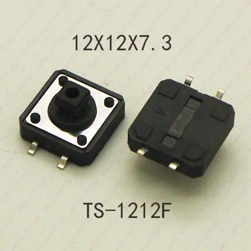 10 шт. 12X12 мм H = 9,8 мм с круглым колпачком мгновенная тактильная Кнопка 4PIN SMT/DIP тактовый переключатель кнопочный переключатель микроклавишная кнопка - Цвет: 12X12X7.3 SMT ONLY