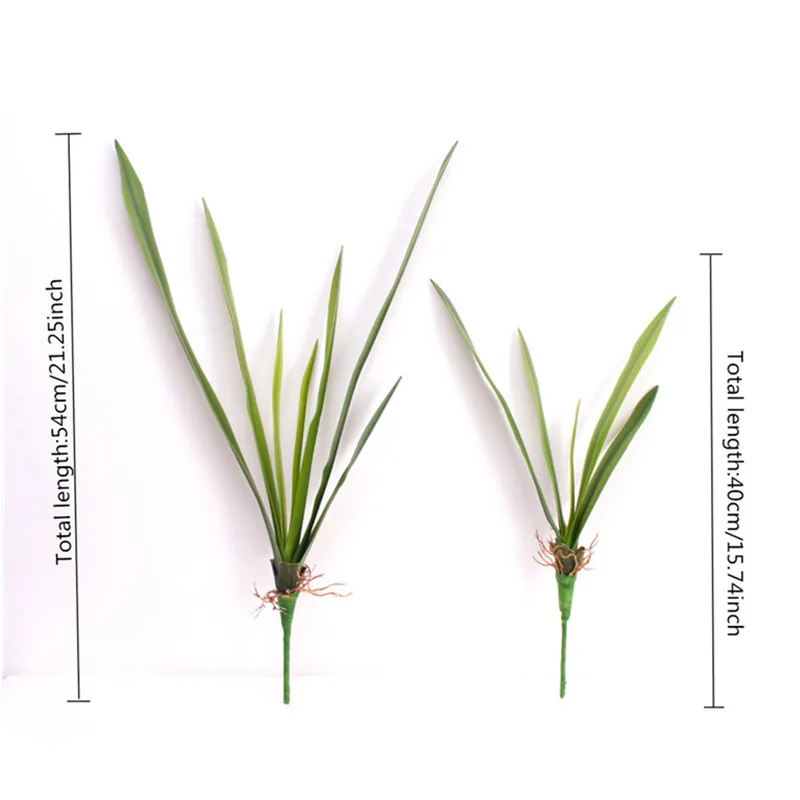 Сделай Сам имитация полиуретан с эффектом реального прикосновения гладиоли листья креативные вставленные цветочные горшки с поддельными листьями для дома гостиной зеленое украшение