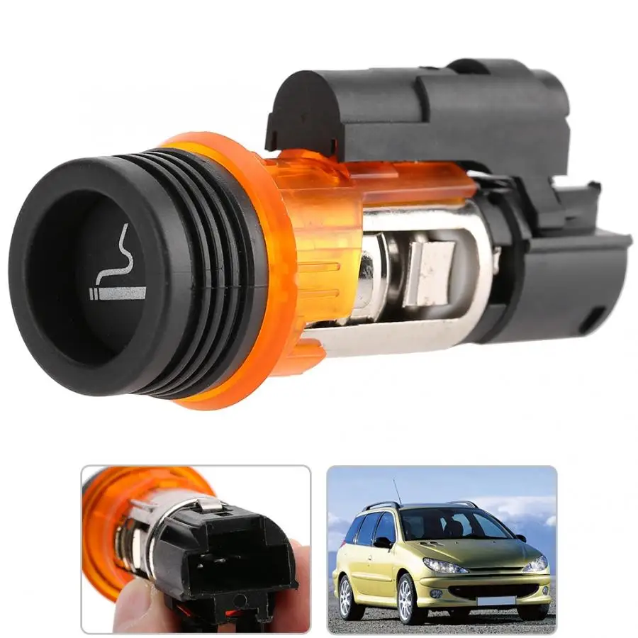 822754 12V Car Cigarette Lighter Socket for PEUGEOT 206 1998- 206 CC 2000-2010 206 SW 2002- for PEUGEOT 308 406 607 1007