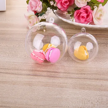 

40pcs 4/5/6cm Christmas Decorations Clear Plastic Christmas Ball Transparent Can Open Plastic gift box Party Decorations