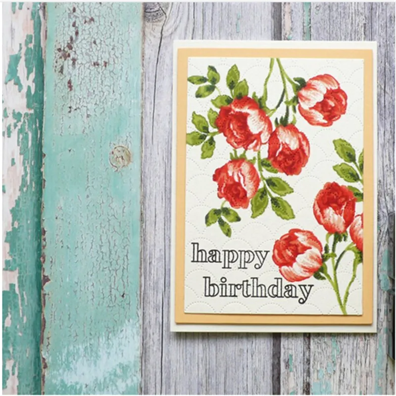

Sweet Rose Bouquet Transparent Clear Silicone Stamp/Seal for DIY Scrapbooking/Photo Album Cards Gift Box Decorative Clear Stamps